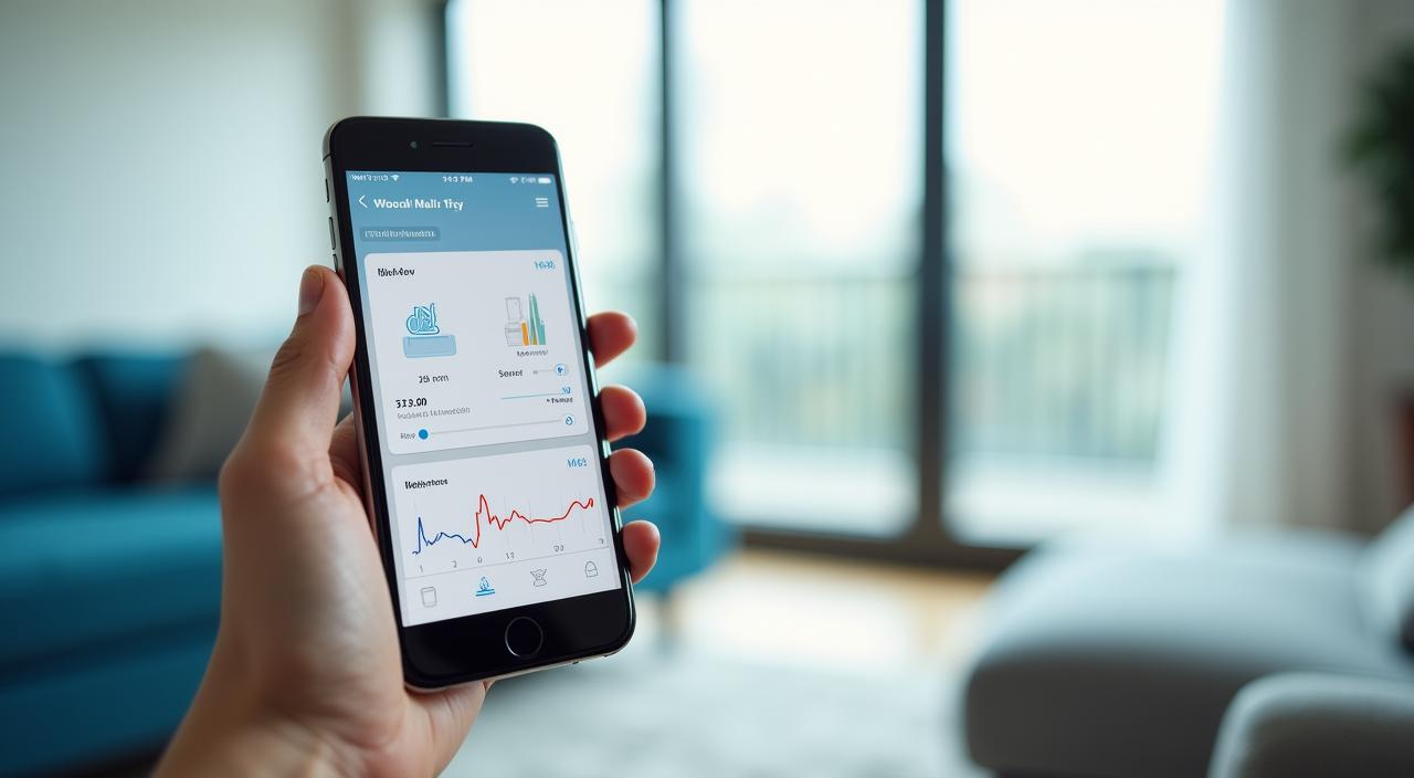 Moderne Benutzeroberfläche einer Gesundheits-App auf einem Smartphone